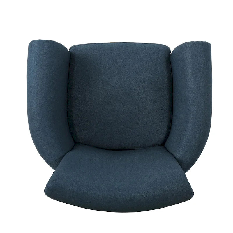 Fauteuil de club tapissé bleu marine 31 avec clous décoratifs