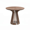 Walnut Finish Round Dining Table