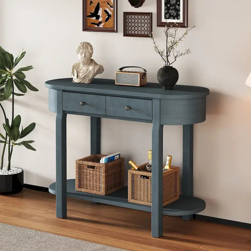 Console vintage, Table d'appoint brillante pour entrée et salon