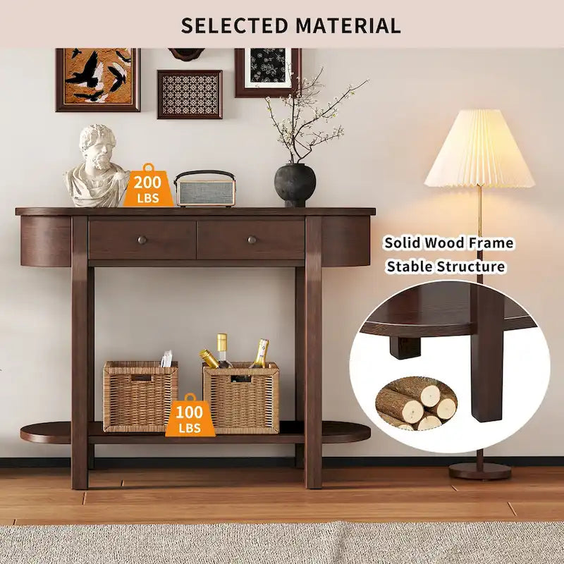 Console vintage, Table d'appoint brillante pour entrée et salon