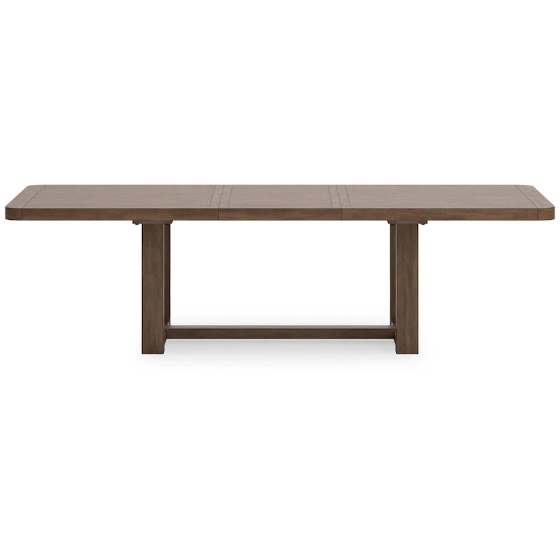 Table de salle à manger, plateau extensible de 84 à 108 pouces, bois marron style ferme