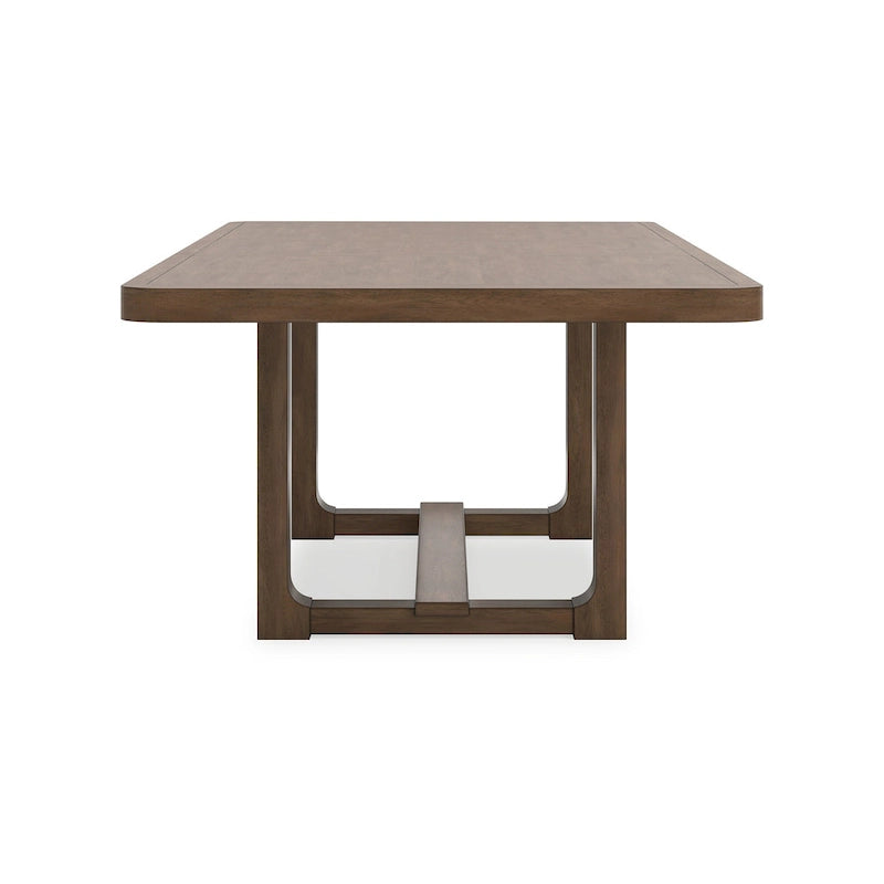 Table de salle à manger, plateau extensible de 84 à 108 pouces, bois marron style ferme