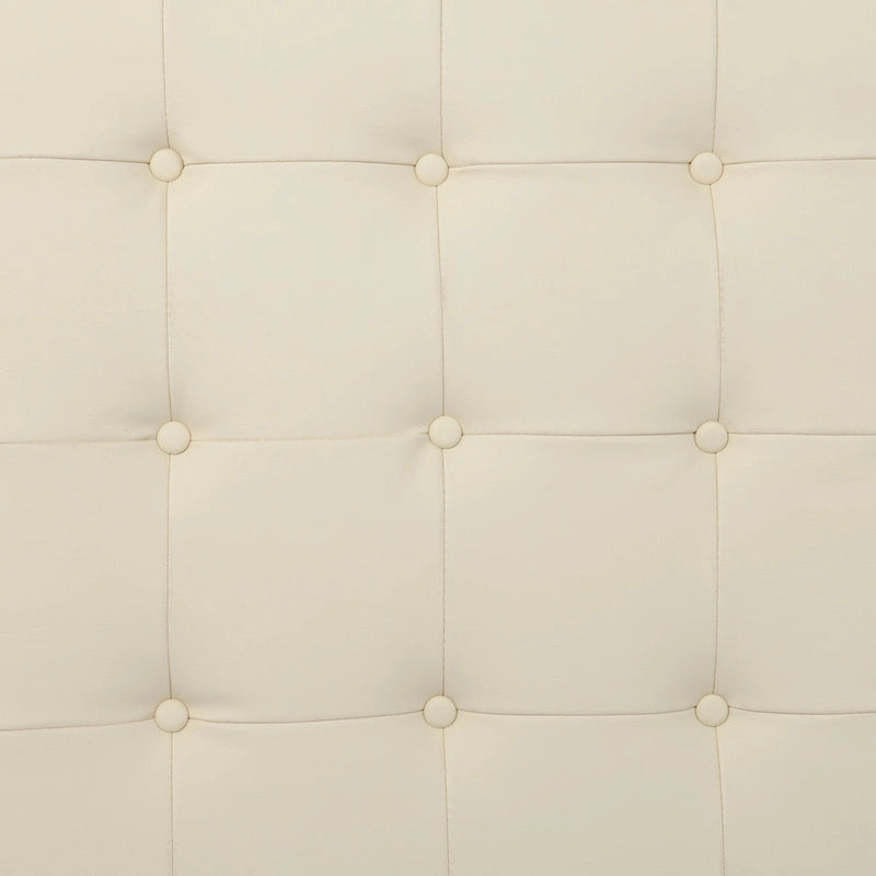 Pouffe capitonné en similicuir