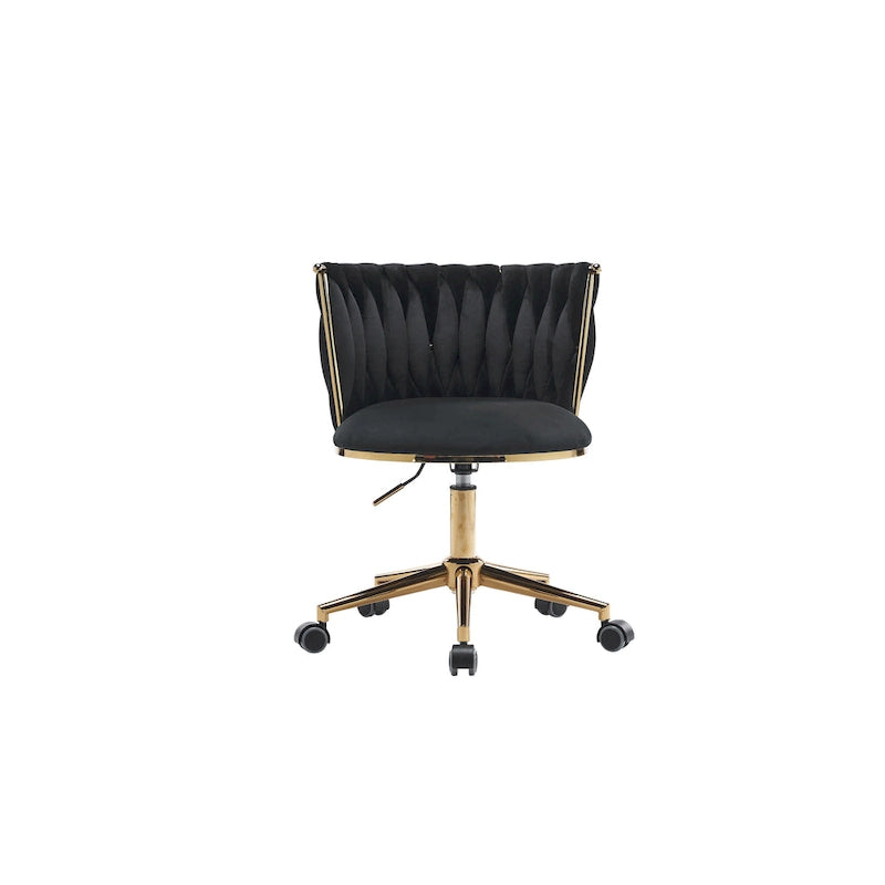 Fauteuils de bureau ergonomiques rembourrés avec roulettes pivotantes réglables