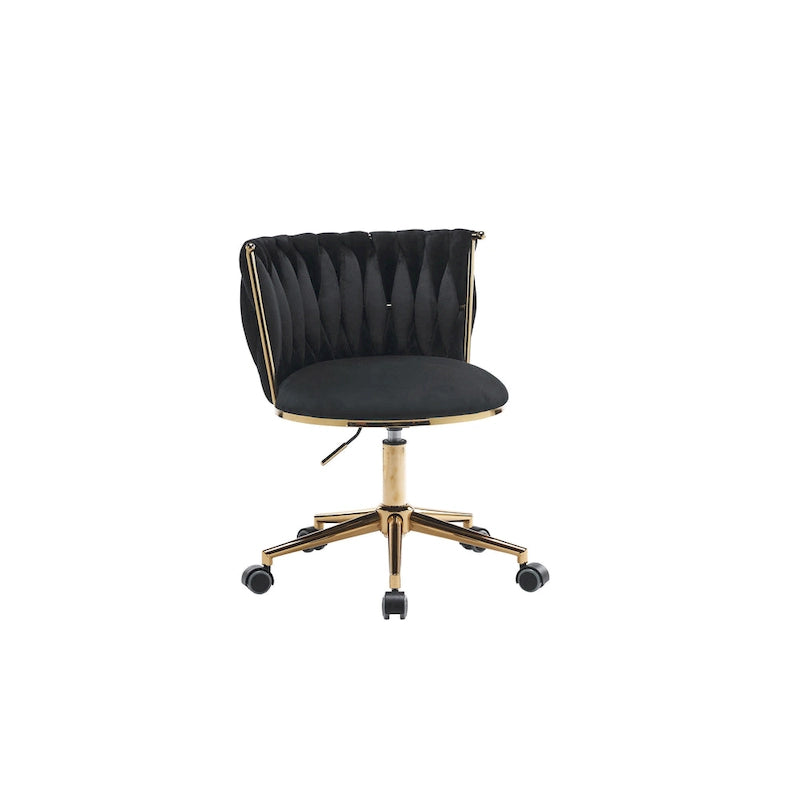Fauteuils de bureau ergonomiques rembourrés avec roulettes pivotantes réglables