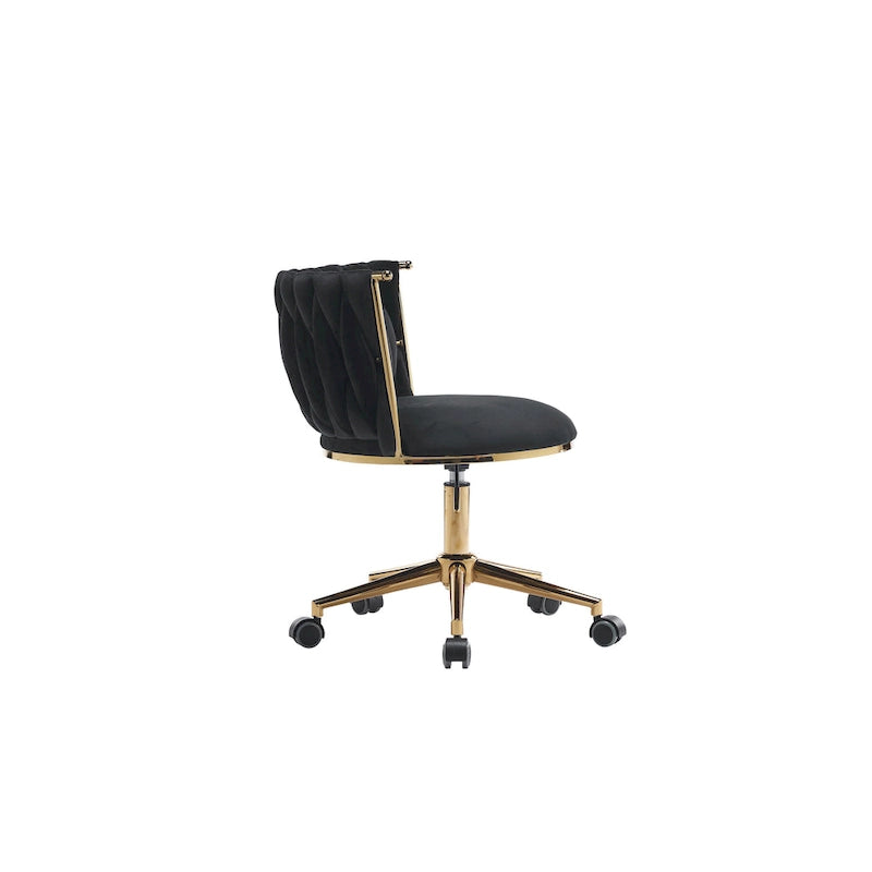 Fauteuils de bureau ergonomiques rembourrés avec roulettes pivotantes réglables