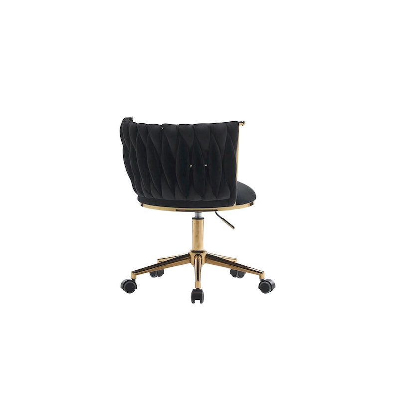 Fauteuils de bureau ergonomiques rembourrés avec roulettes pivotantes réglables