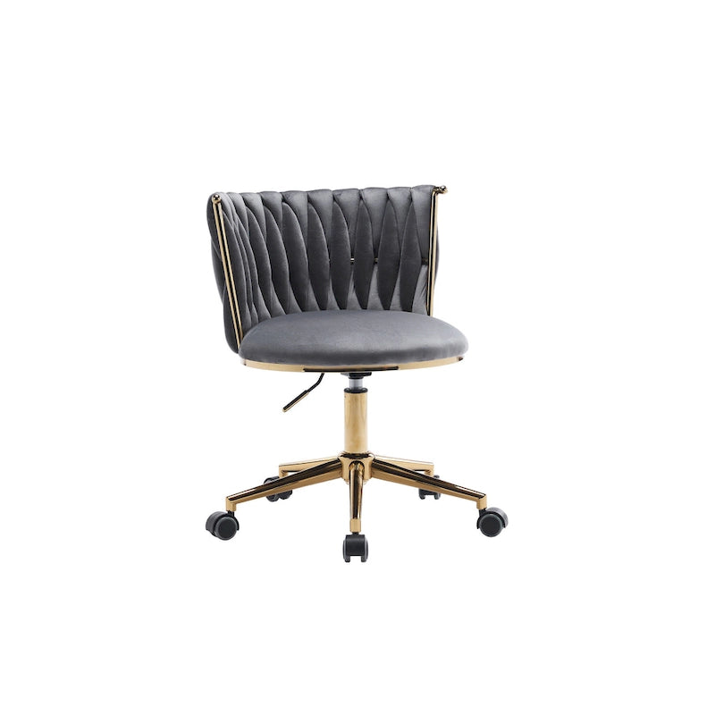 Fauteuils de bureau ergonomiques rembourrés avec roulettes pivotantes réglables