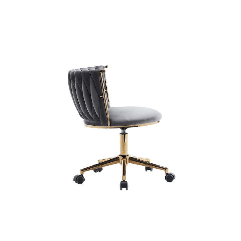 Fauteuils de bureau ergonomiques rembourrés avec roulettes pivotantes réglables
