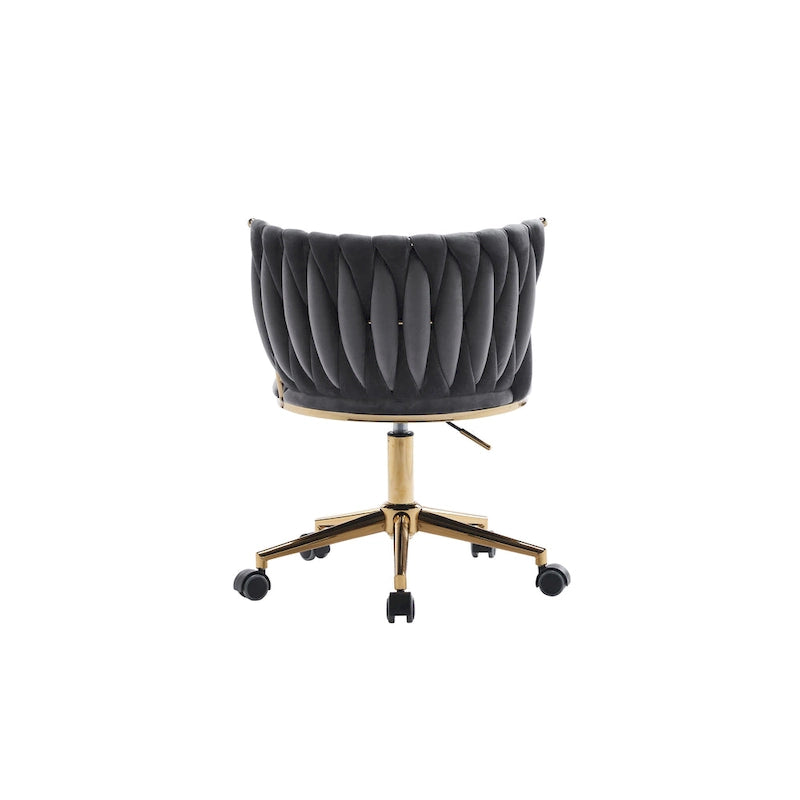 Fauteuils de bureau ergonomiques rembourrés avec roulettes pivotantes réglables