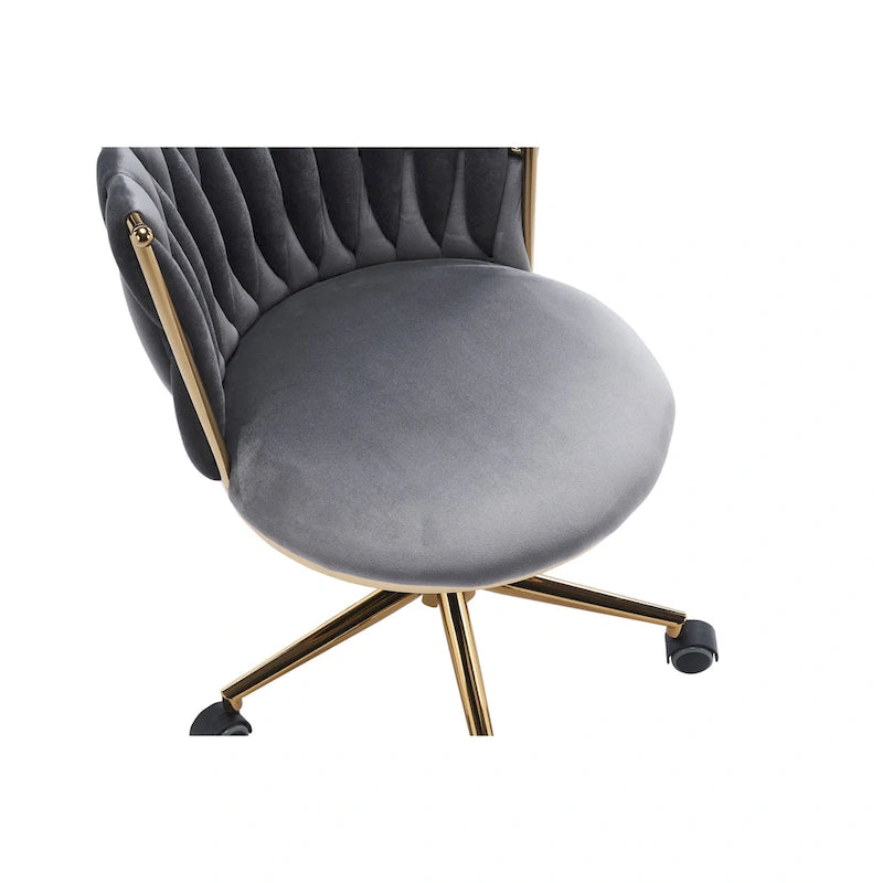 Fauteuils de bureau ergonomiques rembourrés avec roulettes pivotantes réglables