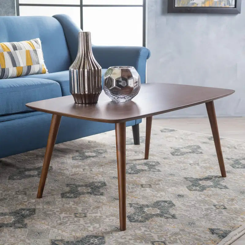 Table basse rectangulaire en bois Mid-Century par - 39.50L x 23.70 W x 18.25 H