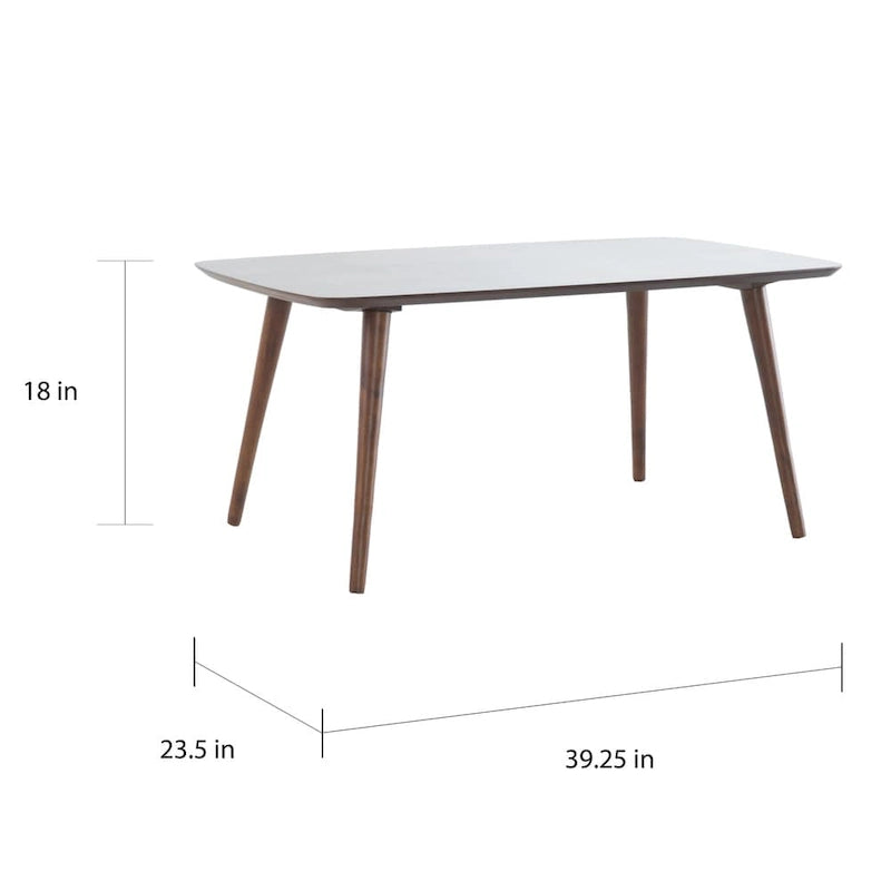 Table basse rectangulaire en bois Mid-Century par - 39.50L x 23.70 W x 18.25 H
