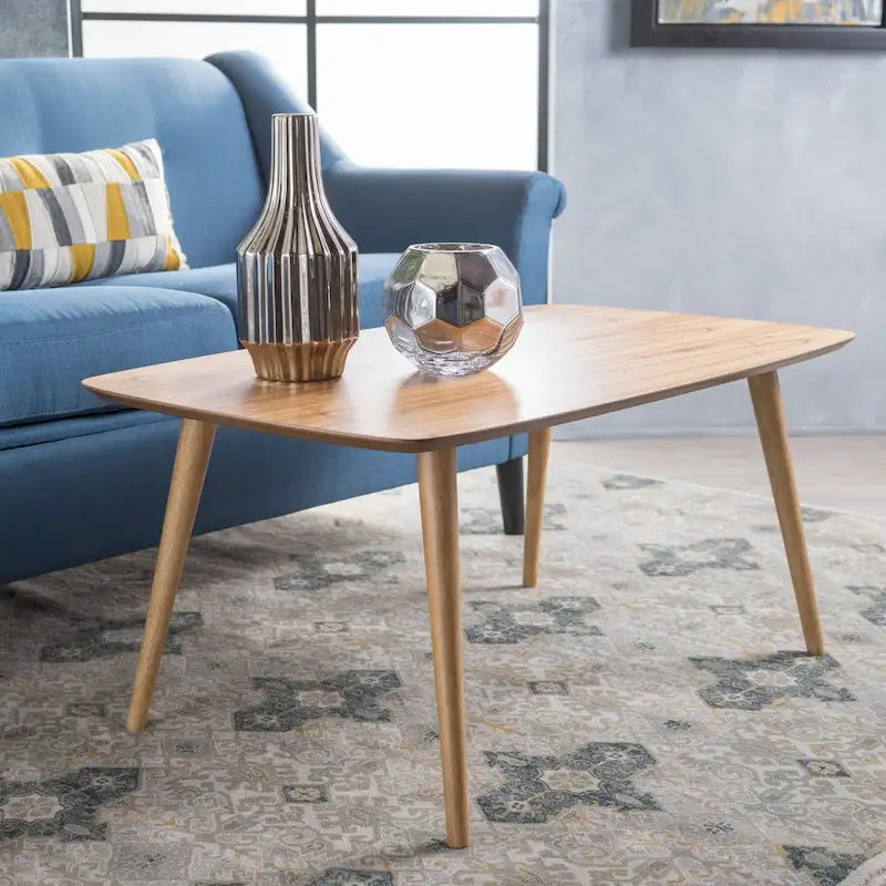 Table basse rectangulaire en bois Mid-Century par - 39.50L x 23.70 W x 18.25 H