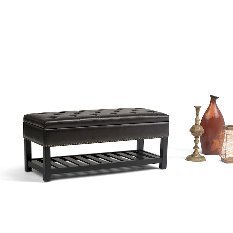 Banc ottoman rectangulaire de 43 po de large - 43 L x 17 P x 19 H