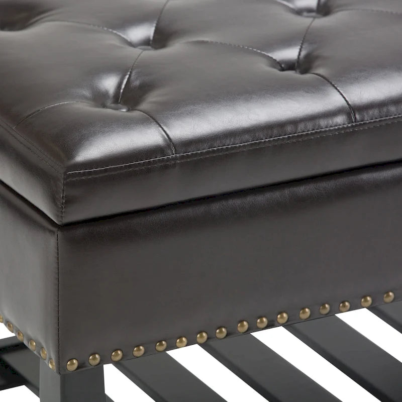 Banc ottoman rectangulaire de 43 po de large - 43 L x 17 P x 19 H