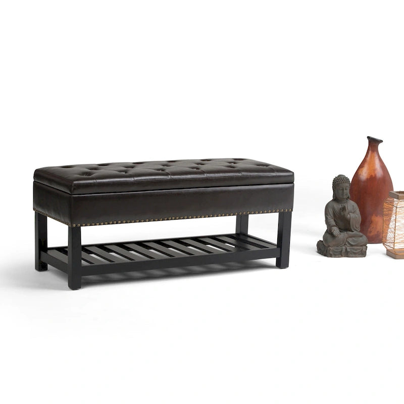 Banc ottoman rectangulaire de 43 po de large - 43 L x 17 P x 19 H