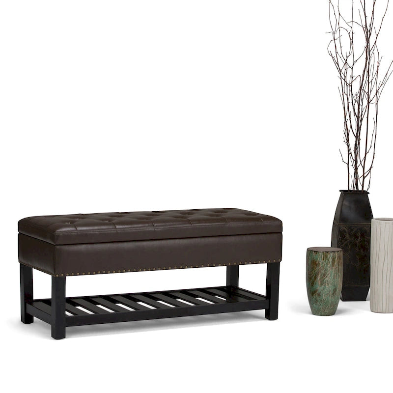 Banc ottoman rectangulaire de 43 po de large - 43 L x 17 P x 19 H