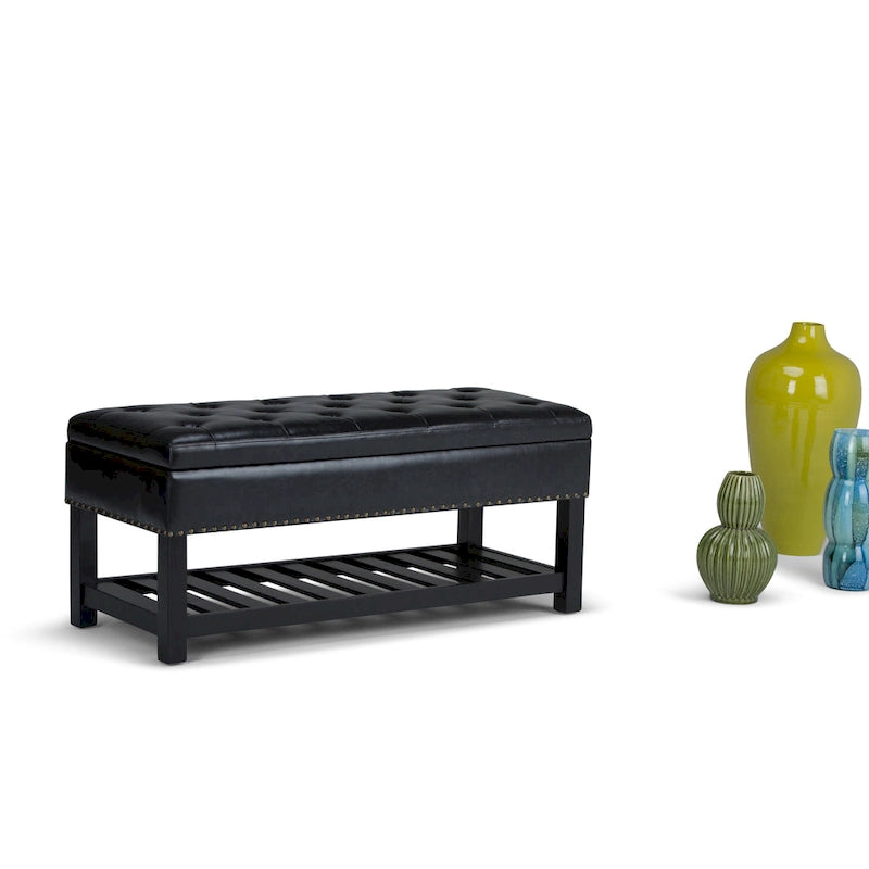 Banc ottoman rectangulaire de 43 po de large - 43 L x 17 P x 19 H