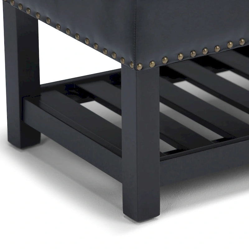 Banc ottoman rectangulaire de 43 po de large - 43 L x 17 P x 19 H