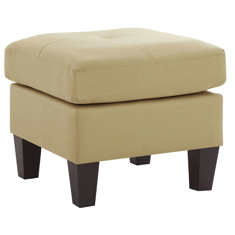 Petit pouf carré en similicuir
