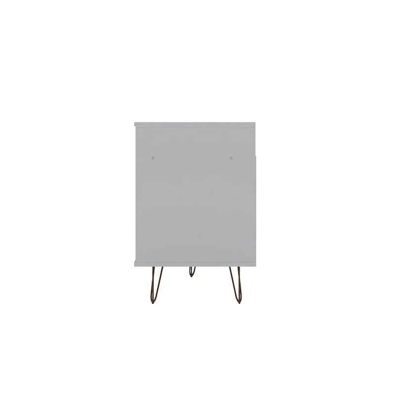 Meuble TV console Manhattan Comfort Rockefeller 62,99 po à pieds en métal