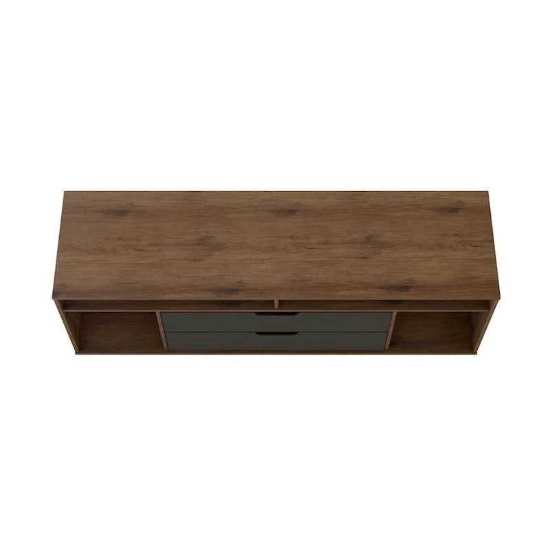 Meuble TV console Manhattan Comfort Rockefeller 62,99 po à pieds en métal