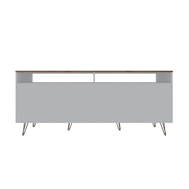 Meuble TV console Manhattan Comfort Rockefeller 62,99 po à pieds en métal