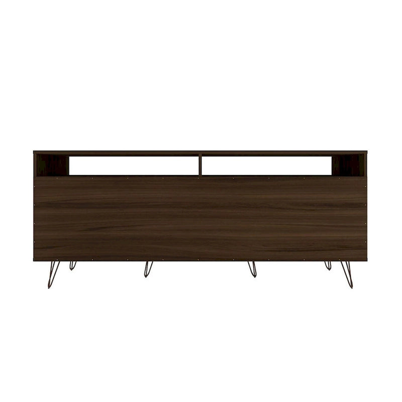 Meuble TV console Manhattan Comfort Rockefeller 62,99 po à pieds en métal