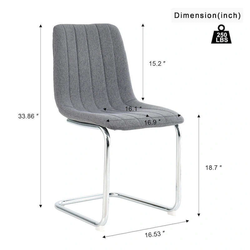 Lot de 4 chaises de salle à manger modernes avec pieds en métal