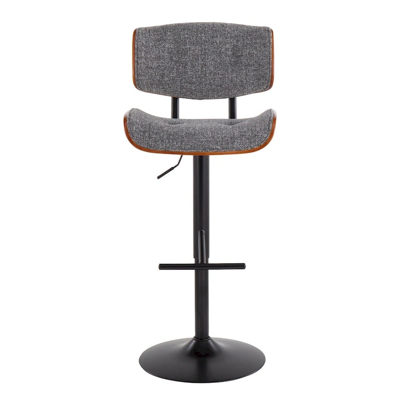 Tabouret de bar réglable avec repose-pieds droit en T (lot de 2)