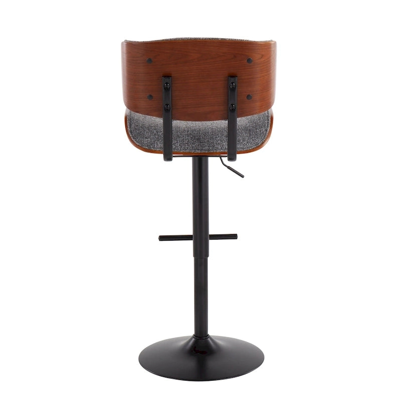 Tabouret de bar réglable avec repose-pieds droit en T (lot de 2)