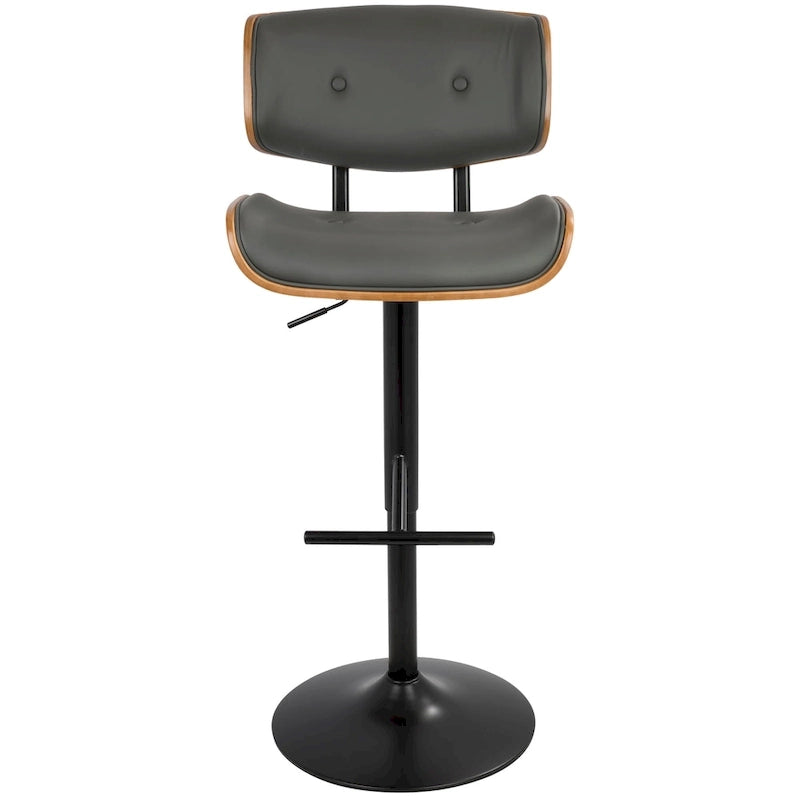 Tabouret de bar réglable avec repose-pieds droit en T (lot de 2)