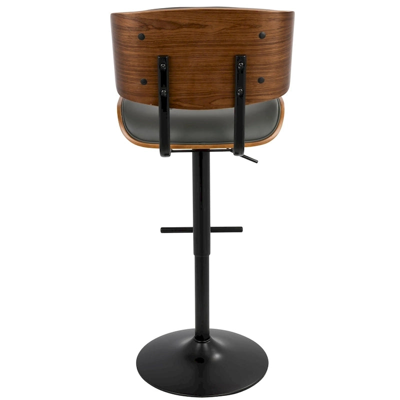 Tabouret de bar réglable avec repose-pieds droit en T (lot de 2)