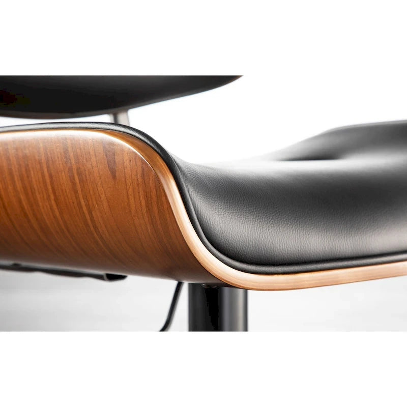 Tabouret de bar réglable avec repose-pieds droit en T (lot de 2)