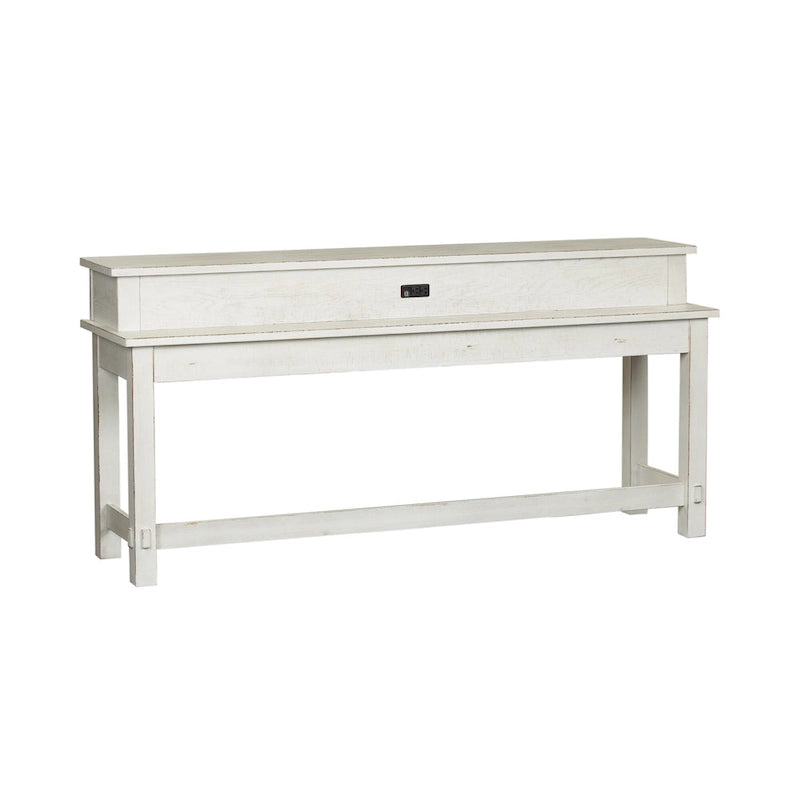 Ensemble 4 pièces de style ferme moderne, blanc vieilli, marché aux puces