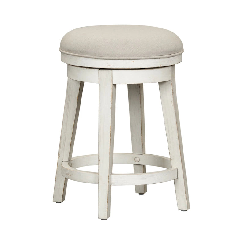Ensemble 4 pièces de style ferme moderne, blanc vieilli, marché aux puces