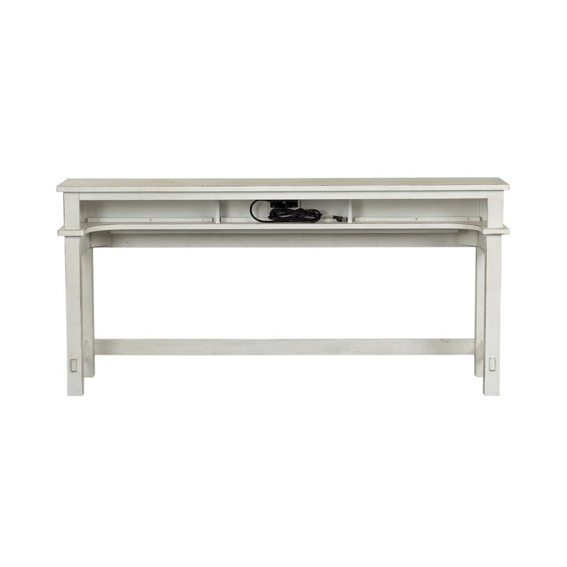 Ensemble 4 pièces de style ferme moderne, blanc vieilli, marché aux puces