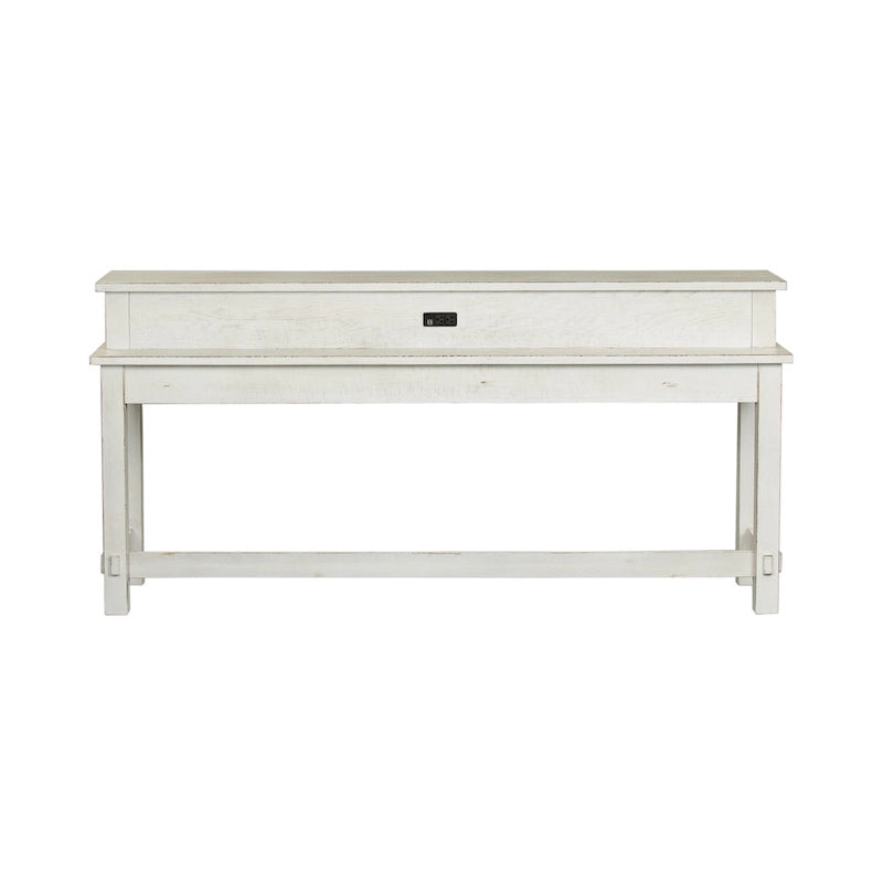 Ensemble 4 pièces de style ferme moderne, blanc vieilli, marché aux puces