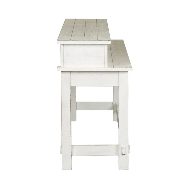 Ensemble 4 pièces de style ferme moderne, blanc vieilli, marché aux puces