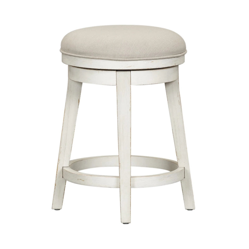 Ensemble 4 pièces de style ferme moderne, blanc vieilli, marché aux puces