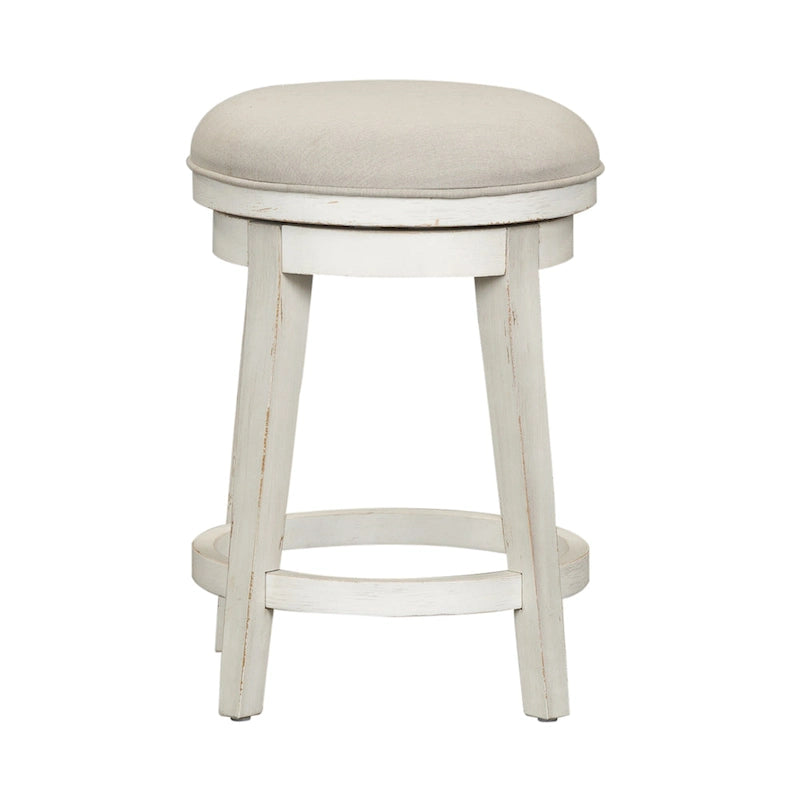 Ensemble 4 pièces de style ferme moderne, blanc vieilli, marché aux puces