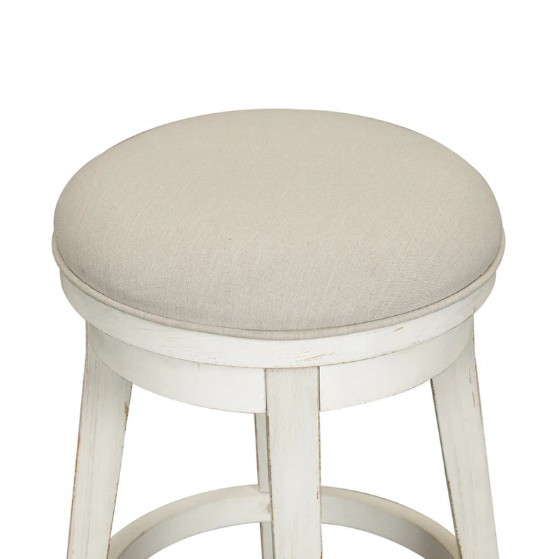 Ensemble 4 pièces de style ferme moderne, blanc vieilli, marché aux puces