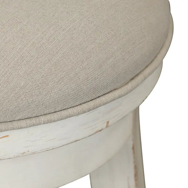 Ensemble 4 pièces de style ferme moderne, blanc vieilli, marché aux puces