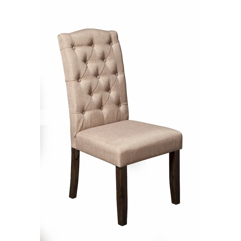 Lot de 2 chaises de salle à manger capitonnées - Gris délavé - 19,5L x 24P x 41H
