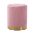 Petit Pouf Rond en Velours Rembourré