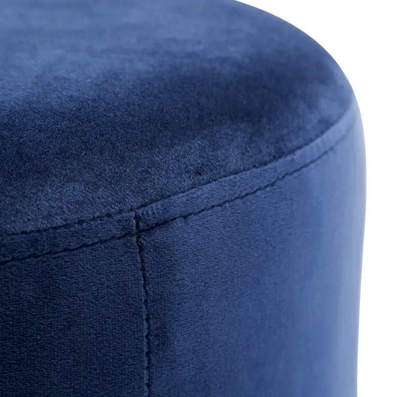 Petit Pouf Rond en Velours Rembourré