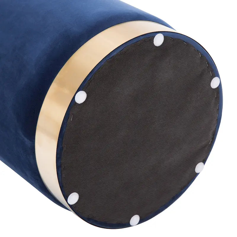 Petit Pouf Rond en Velours Rembourré