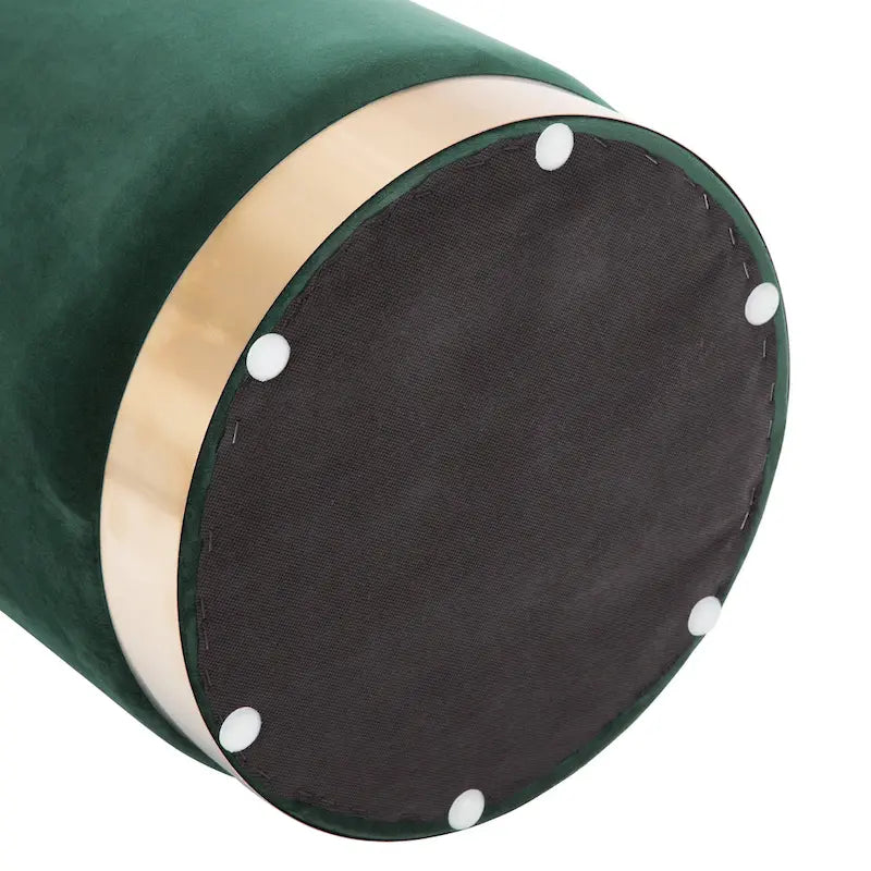 Petit Pouf Rond en Velours Rembourré