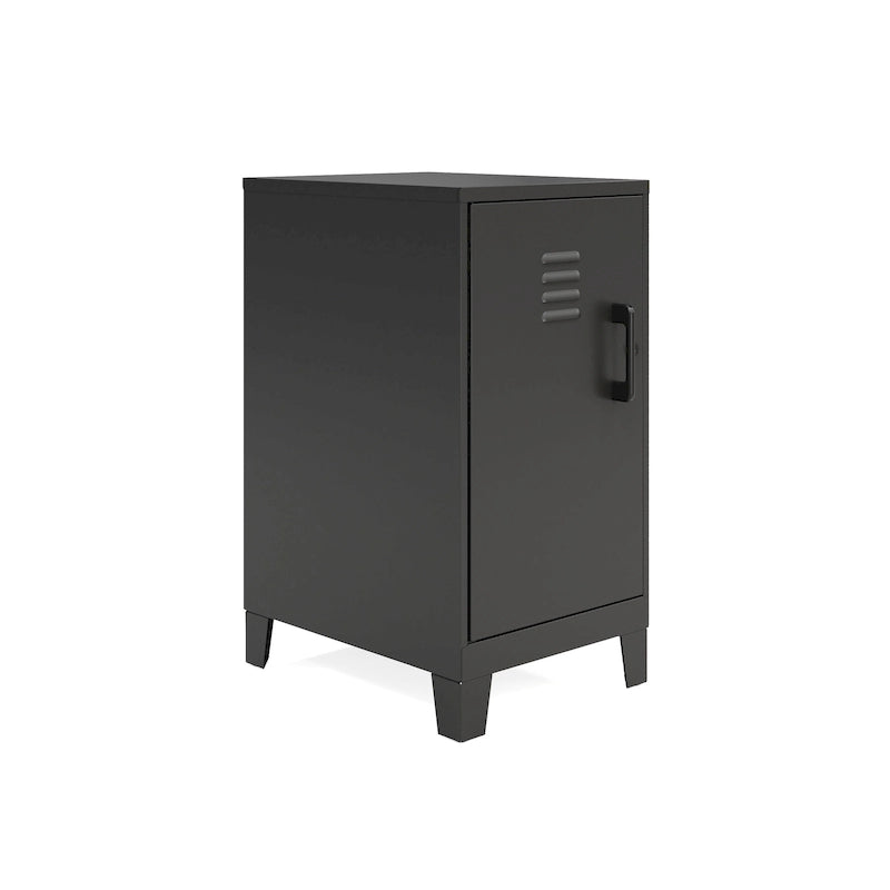 Armoire de rangement compacte à 2 étagères avec porte ventilée, 27,5 po H
